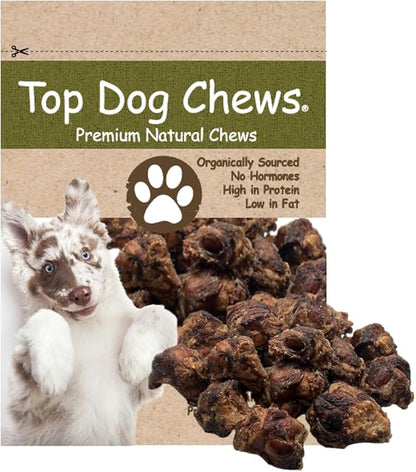 Top Dog Chews – Knee Caps, 10 Count, Dog Beef Chew Bones, Long Lasting Treats for Aggressive Chewers, Perfect for Large Medium, or Small Dogs, Made in USA
