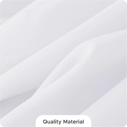 Fitable 8 Pack Round Tablecloths: Stain Resistant Wrinkle Free Circle Table Clothes, Washable Reusable Polyester Table Covers for Wedding Party Birthday Banquet Reception(White, 120 Inch)