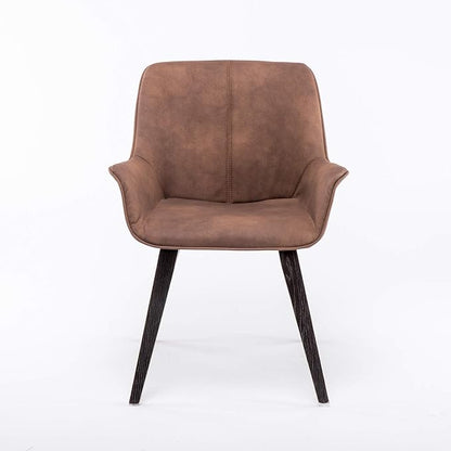 PU Leather Living Room Chairs with Arms Mid Modern Dining Chairs Set of 4 & 2 & 6 Kitchen & Dining Room Chairs Upholstered Accent Chairs Set of 2 (Brown, 2)