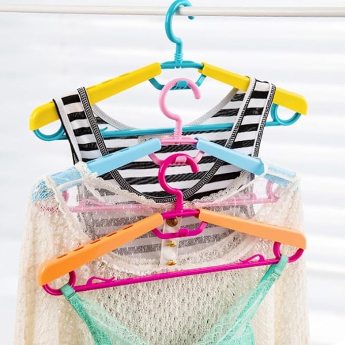 6-Pack Heavy Duty Plastic Extra-Wide Arm 15"-23" Suits Clothes Hangers with Swivel Hooks,Perfect for Coat,Jacket,Dress,Shirt,Trousers or Closet Space Saving,Pink