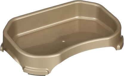 Neater Pet Brands Large Capacity Outdoor Dog Water Bowl for Small Dogs, Cats, Reptiles, Birds, & Small Animals, Outdoor Water Bowls for Dogs (8 Cups), Feed Bowl & Trough, Indoor or Outside, Champagne