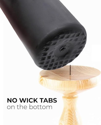 2"x4" High Black Pillar Candles, Set of 20 Unscented. Bulk Buy. Ideal for Halloween, Wedding, Emergency Lanterns, Household, Wedding and Home Décor Candlesticks