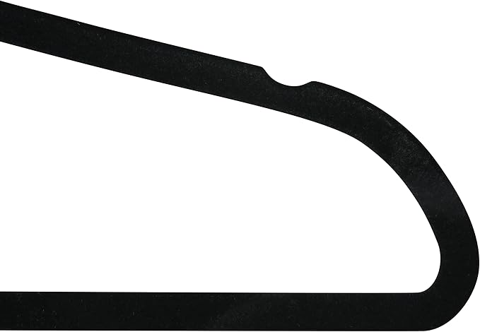 Simplify 10 Super Slim Velvet Huggable Hangers in Black