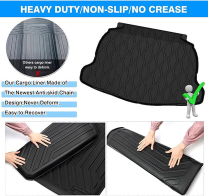 KUST Cargo Mat for Toyota Corolla Cross 2022-2025 2026 (Only Fits NO JBL Subwoofer in Cargo Area)(Not for Corolla) Rear Trunk Mat Cargo Liner All Weather Protection TPE Rubber Black