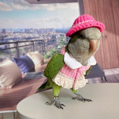 Hahn's Macaw Bird Diaper Flight Suit - Pink Top Cosplay Photo Prop for Parrots, Lovebirds, Parakeets, Cockatiels & Small Animals