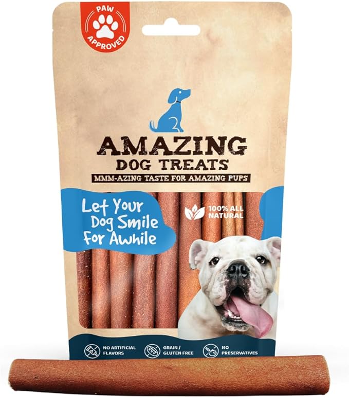 Amazing Dog Treats 6 Inch Collagen Stick - (10 Count) - Collagen Sticks for Dogs - No Hide Dog Bones