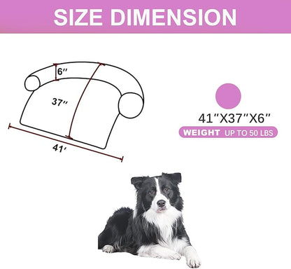 Tinaco Luxurious Calming Dogs/Cats Bed Mats, Dog Pad Washable Removable Couch Cover, Plush Long Fur Mat for Pets, Waterproof Lining, Perfect for Small, Medium and Large Dogs and Cats (Pink, 41"x37")