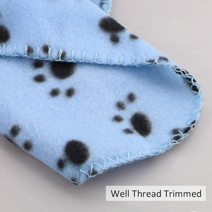 Comsmart Dog Blankets for Small Dogs, 6 Pack Puppy Blanket Cute Paw Print Pet Blanket for Dog, Puppy, Cat, Kitten, 39x35 inches, Blue