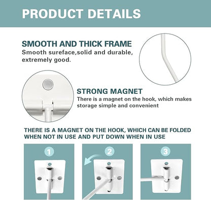 Banana Hanger Hook – Space Saving Banana Holder Hanger to Keep Bananas Fresh, Self Adhesive and Screw Banana Hook 4Pack White