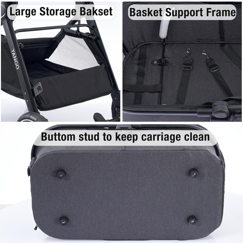 Tango Pet Stroller, 2 in 1 Dog Stroller for Small Medium Dogs Cats Carriage with Removable Carrier Folding Dog Carriage for Travel