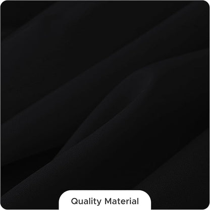 Fitable 8 Pack Round Tablecloths: Stain Resistant Wrinkle Free Circle Table Clothes, Washable Reusable Polyester Table Covers for Wedding Party Birthday Banquet Reception(Black, 120 Inch)