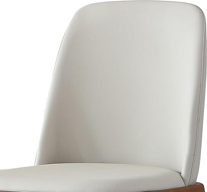 Dining Chairs Set of 2, Modern PU Leather Dining Wooden Legs for Living Kitchen Dining Room