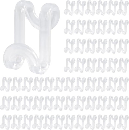 Hanger Hooks Space Saving, 60PCS Clothes Hanger Connector Hooks Closet Space Savers for Hanging Clothes, Clear