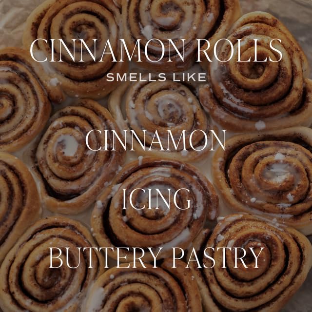Sweet Water Decor Cinnamon Rolls Candle, 12oz Sandstone Glass Jar, Autumn Scented Notes of Cinnamon, Pastry, & Vanilla, 50+ Hour Burn Time, Non-Toxic Soy Wax Blend, Poured in The USA, Cotton Wick