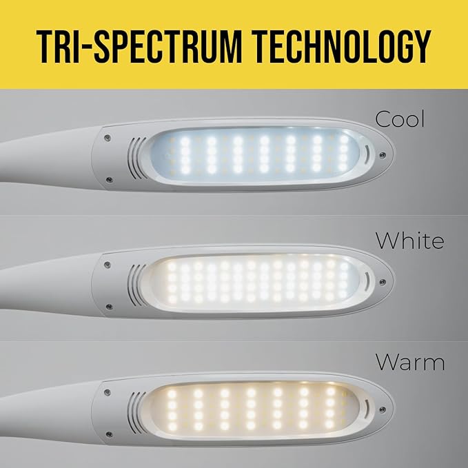Stella Two Task Lamp, Adjustable Desk Lamp, Dimmable LED Light with Custom Color Temperature for Desk, Home Office, Bedroom, or Living Room, Modern Design for Work, Study, and Reading Needs (12W)