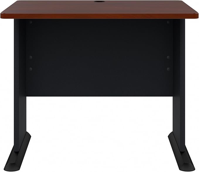 Bush Business Furniture Series A 36W Small Desk in Hansen Cherry and Galaxy, Compact Computer Table for Home or Professional Office