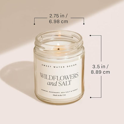 Sweet Water Decor Cinnamon Roll Candle - Fall Scented with Cinnamon, Icing and Buttery Pastry for Home - Soy Candle with 40 Hours Burn Time - 9Oz Gold Lid Clear Jar Autumn Scents