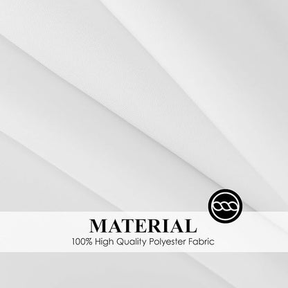 Rectangle Tablecloths 90x132 Inch 6 Pack White Tablecloth for 6ft Washable Decorative Linen Polyester Table Cloths for 8ft Dining Table Banquets Buffet Parties and Wedding