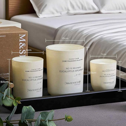 M&SENSE Natural Soy Candle| Rose & Lychee | 16.6 oz, 95H Burn | Minimalist Christmas Scented Candle for Relaxation, Gifting, Home Décor | for Bedroom, Office, Party Large