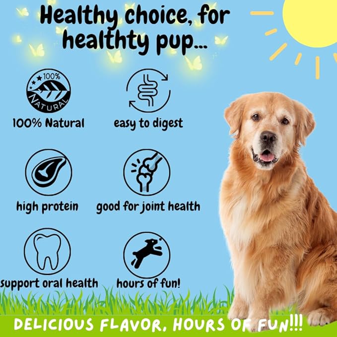 BULLYSTICKS & MORE 6 Inch Beef Collagen Rolls for Dogs (Extra Thick - 10 Count) - Bones for Dogs - Dog Parents Choice - No Hide Beef Cheek Rolls