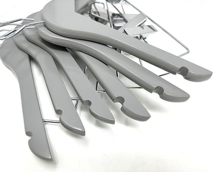 Kids Hangers with Metal Clips Pant Bar 4T-10 (Paloma Grey)