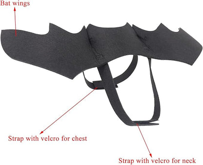 Pet Cat Bat Wings for Halloween Party Decoration, Dog Cosplay Bat Costume,Puppy and Cat Dress Up Accessories (Black, Small)