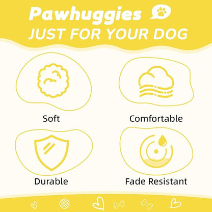 Yellow Dog Collar for Large Dog, Breathable, Anti-Odor & Soft, Comfortable for Sensitive Skin Puppies, 90% Bamboo Rayon, Adjustable Quick-Release Buckle Pet Collar for Large Breeds