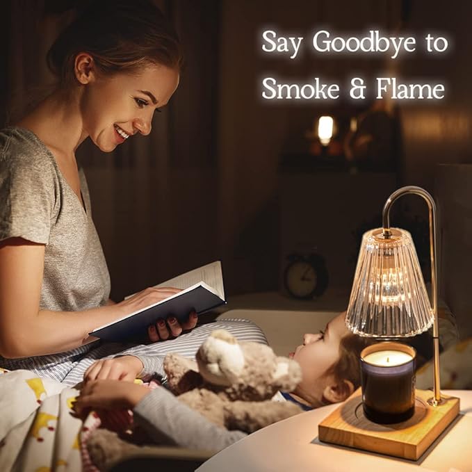 Marycele Candle Warmer Lamp with Timer, Vintage Amber Nightstand Candle Warming Lamp for Home Room Decor, Dimmable Wax Warmer for Jar Candles, Wedding Registry Gifts for Women Couples 2025
