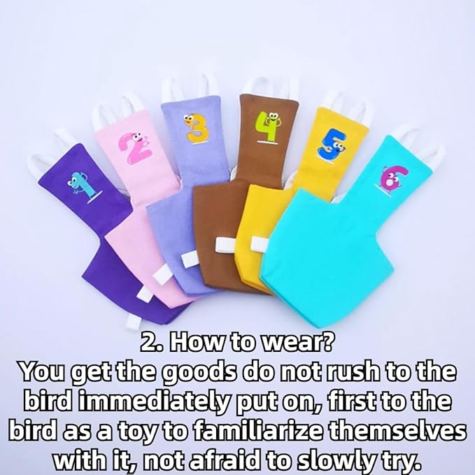 Bird Diaper Protective Parrot Nappy - 6 Pack, Reusable Flight Suit with Waterproof Inner Layer, Washable Cute Urine Wet Suit for Cockatiel Conure Macaw Lovebird (XL)