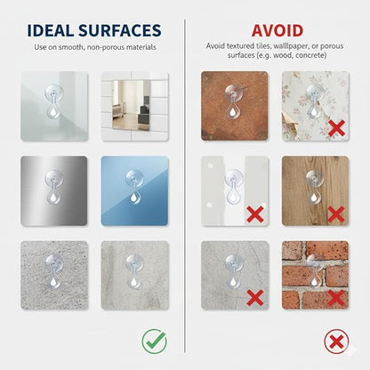 2-Pack Razor Holder for Shower with Suction Cup - Vacuum Wreath Hanger for Door, Wall, or Window, No Drill Adhesive Hook for Bathroom, Kitchen, Hotel, Cream