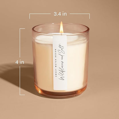 Sweet Water Decor Palo Santo Patchouli Scented Soy Candles – Vanilla, Sandalwood, Musk, and Earthy Palo Santo – Cozy Aroma – 50 Hour Burn – 12oz Tinted Glass Jar for Home Decor and Bedroom Decor