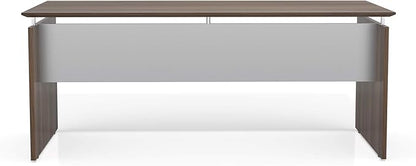 Mayline MNDS72TBS Medina Straight Edge Desk, 72"W, Textured Brown Sugar Laminate