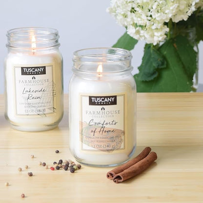 Tuscany Candle Lakeside Rain Scented Candle, 12 oz – Farmhouse Collection