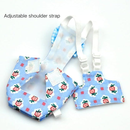 3PCS Bird Diaper with Adjustable Shoulder Strap Washable Parrot Diapers Reusable Bird Flight Suit Nappies Protective Breathable Nappy Clothes for Parakeet Macaw Conure (Pigeon)
