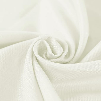 6 Pack Ivory Round Tablecloths 120 Inches Table Cloth Stain and Wrinkle Resistant Washable Polyester Table Cover Fabric for Party, Wedding,Dining,and Banquet Decoration