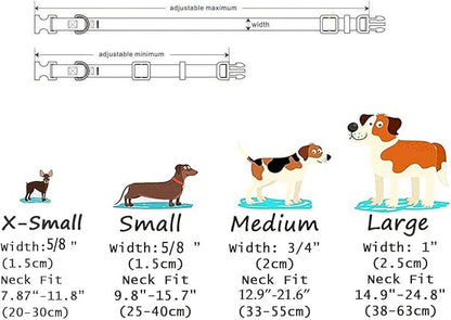 Dog Collar with Bohemia Floral Tribal Geometric Patterns - Soft Ethnic Style Collar Adjustable for Small Medium Large Dogs(Bohemian Orange,S)