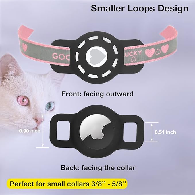 Airtag Holder for Cat, Air Tag Case for Cat Collar and Small Dog Collar