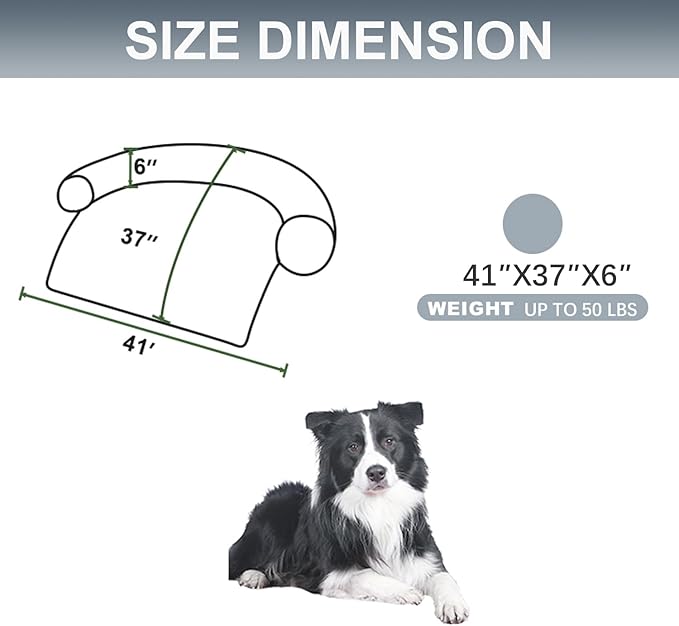Calming Dogs/Cats Bed Mats, Dog Pad Washable Removable Couch Cover, Plush Long Fur Mat for Pets, Waterproof Lining, Perfect for Small, Medium and Large Dogs and Cats (Gradient Gray, 41"x37")