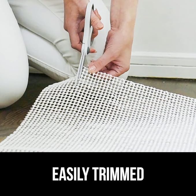 GORILLA GRIP Strong Rug Pad Gripper, 8x10 FT, US Designed, Grips Help Keep Area Rugs Safe and in Place, Slip and Skid Resistant Pads for Hard Floors, Under Carpet Mat Cushion and Hardwood Protection