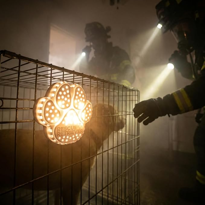 Rescue+Retriever™ Pet Safety Notification Device | Smoke-Activated Strobe Alert for Dogs & Cats | Designed by a Firefighter | 2025 Pet Innovation Award Winner