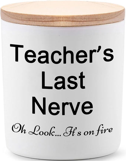 BFJLIFE Teacher Gifts for Women Funny Unique Novelty Daycare Music Preschool Dance Teacher Appreciation Gift for Christmas Lavender Scented Soy Candles