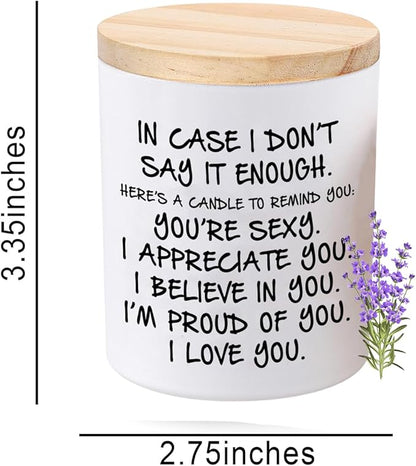 BFJLIFE Candles Gifts for Her Funny Novelty Unique Valentines Mothers Day Anniversary Birthday Christmas Gifts for Girlfriend Wife Stocking Stuffers Lavender Scented Soy Candle
