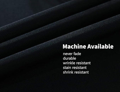 Surmente Square Tablecloth for Square or Round Tables 100% Polyester 85x85 Inch Table Cloth for Weddings, Banquets, or Restaurants (Black)