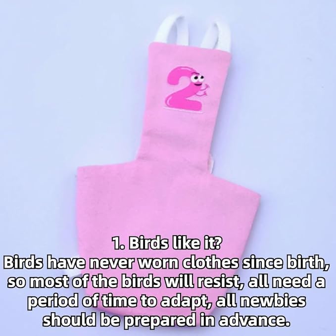 Bird Diaper Protective Parrot Nappy - 6 Pack, Reusable Flight Suit with Waterproof Inner Layer, Washable Cute Urine Wet Suit for Cockatiel Conure Macaw Lovebird (M)