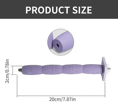 Parrot Perch Birds Nail File Perch Abrasive Surface Ceramic Paw Grinding Stick – Bird Nail File – for Parrots, Budgies, Parakeets, and Cockatiels Bird Cage Accessory (Purple, 7.8Inch)