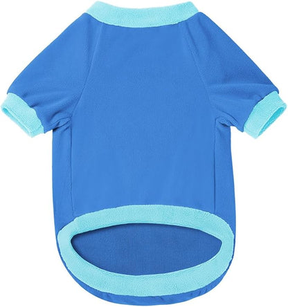GreenJoy Classic Fleece Dog Sweater – Soft & Warm Stretchy Sweatshirt for Small Dogs & Cats, Cold-Weather Pullover for Everyday Wear (Dark Blue, Medium)