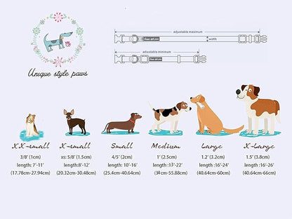 Unique style paws Valentine's Day Dog Collar Metal Buckle Collar Blue Pink Love Heart Gift for Small Medium Large Boys Girls Dogs Wedding