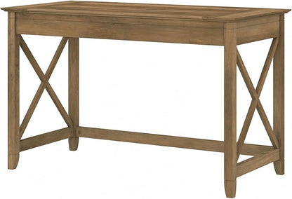 Bush Furniture Key West Collection Writing Desk, Writing Table for Home Office in Reclaimed Pine, Small Modern Farmhouse Desk