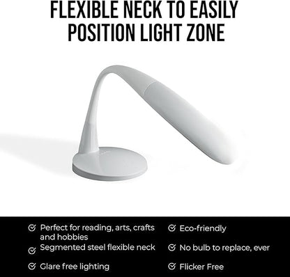 Stella Two Task Lamp, Adjustable Desk Lamp, Dimmable LED Light with Custom Color Temperature for Desk, Home Office, Bedroom, or Living Room, Modern Design for Work, Study, and Reading Needs (12W)