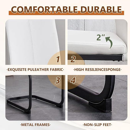 63'' Glass Dining Table Set for 4, Kitchen Table Chairs Set of 4, Clear Glass Dining Table with Black unique design Leg and Silver Metal Base, 4 PU Dining Chairs with Metal Legs, Living Room, Kitchen.